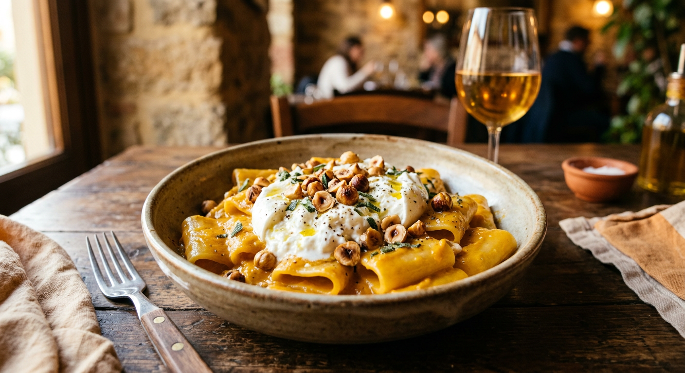 Paccheri au potiron — pâtes fraîches italiennes du Padella Day
